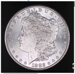 1882 S MORGAN SILVER DOLLAR COIN GEM BU UNC MS+++