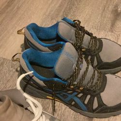 Jordan Cool Grey 11s ASICS  BLue/yellow