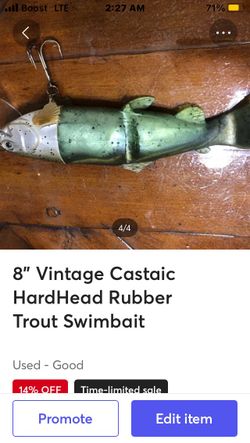 Castaic HardHead Rubber Trout Swimbait 8"