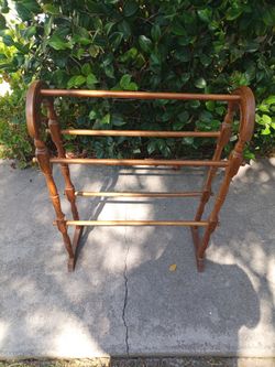 Vintage quilt rack antique