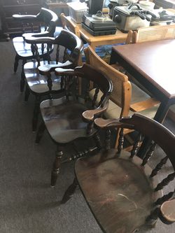 Set of four wooden chairs solid wood $25 takes all