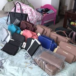 Mk michael kors selma dusty rose alex cindy dome ava wallet wristlet