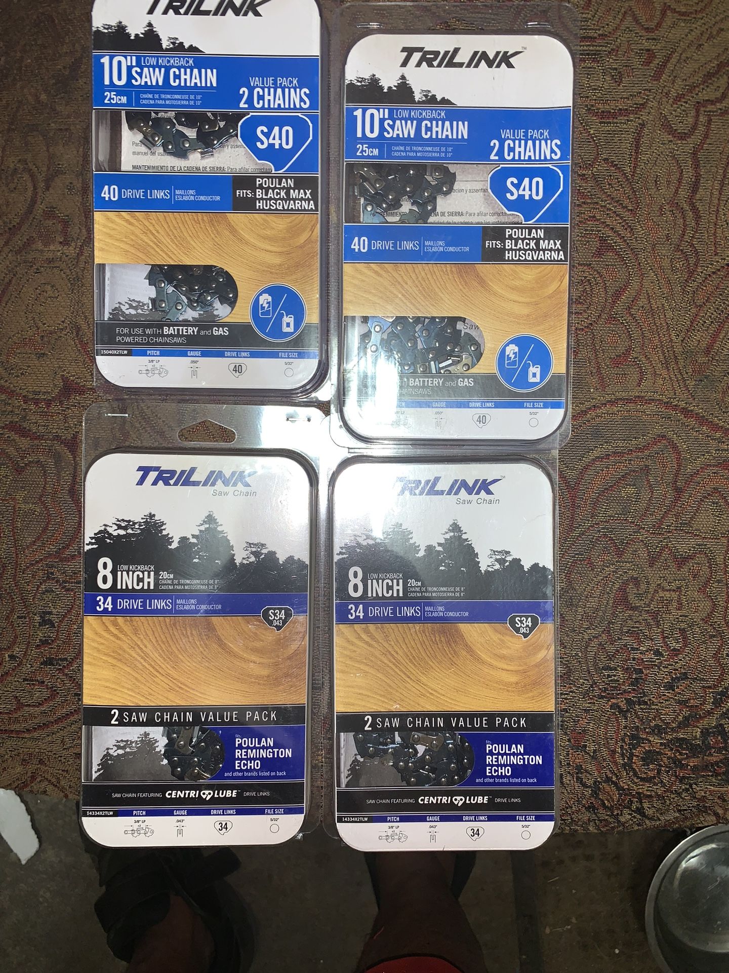 Brand New Chain Saw Chains 10” And 8”