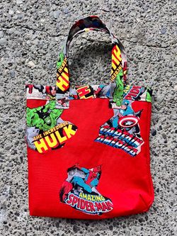 Handmade Marvel tote bag