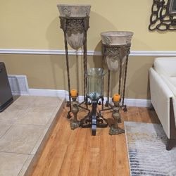 3 Vase And 2 Candle Holder