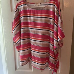 LNC Michael Kors 2xl Striped Shirt 