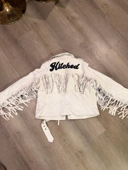 Nasty Gal Leather “Hitched” Fringe Moto Jacket