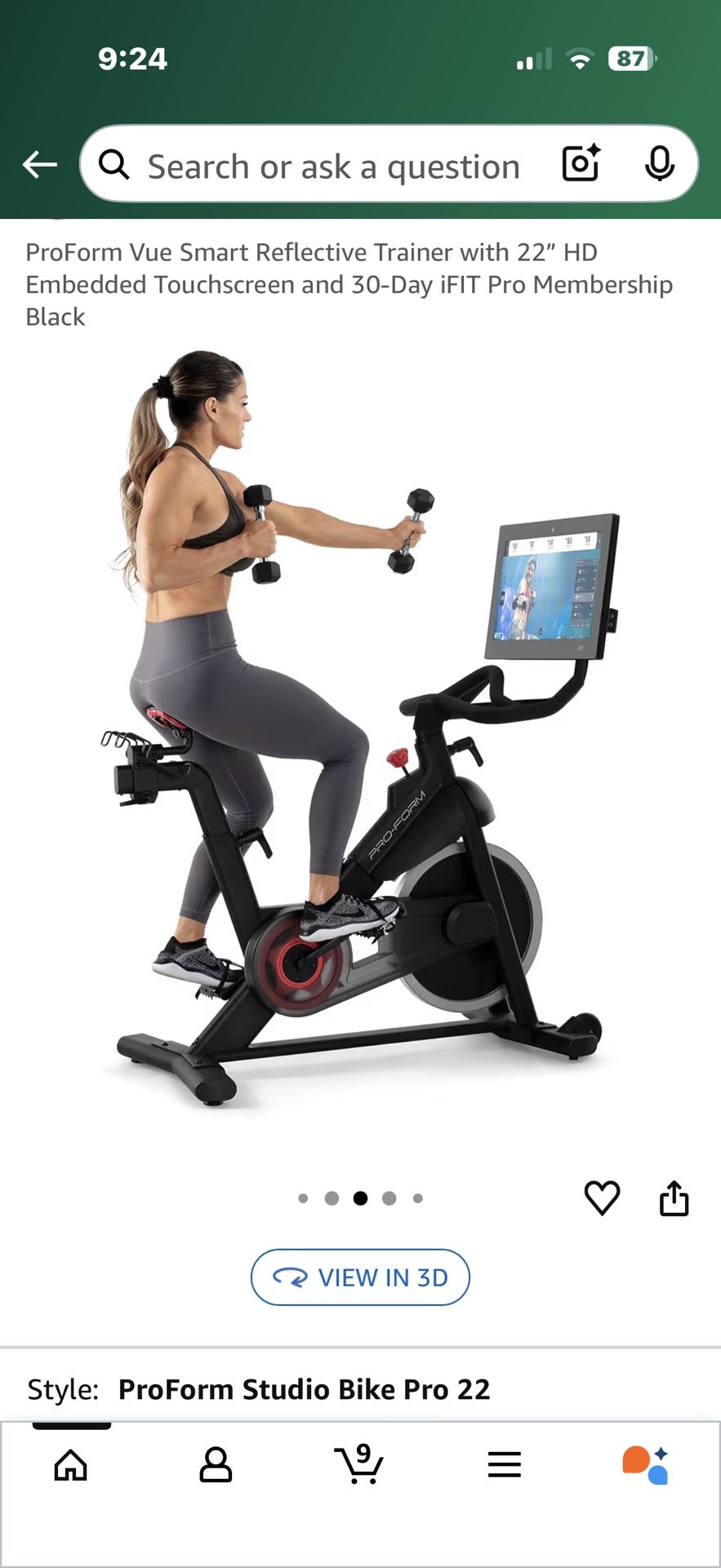 Pro-form Exercise Bike (black & Red)  