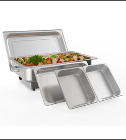 New Other Garvee 1 Full & 2×1/2 Pan Electric Chafing Dish W/ Temperature Control