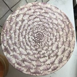 John Derian fo Target Purple Dahlia Flower Melamine Pedestal Plate Cake Stand 12” W x 4" H 