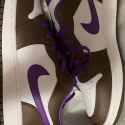 Purple and Brown Air jordan low 1 