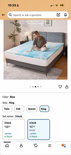 Novilla Mattress Topper King Size - 3 Inch Cooling Memory Foam Mattress Topper, Slow-Rebound Pressure Relief, Soft Comfort