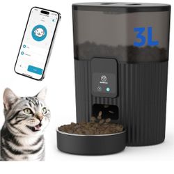 Black Pet Food Dispenser 