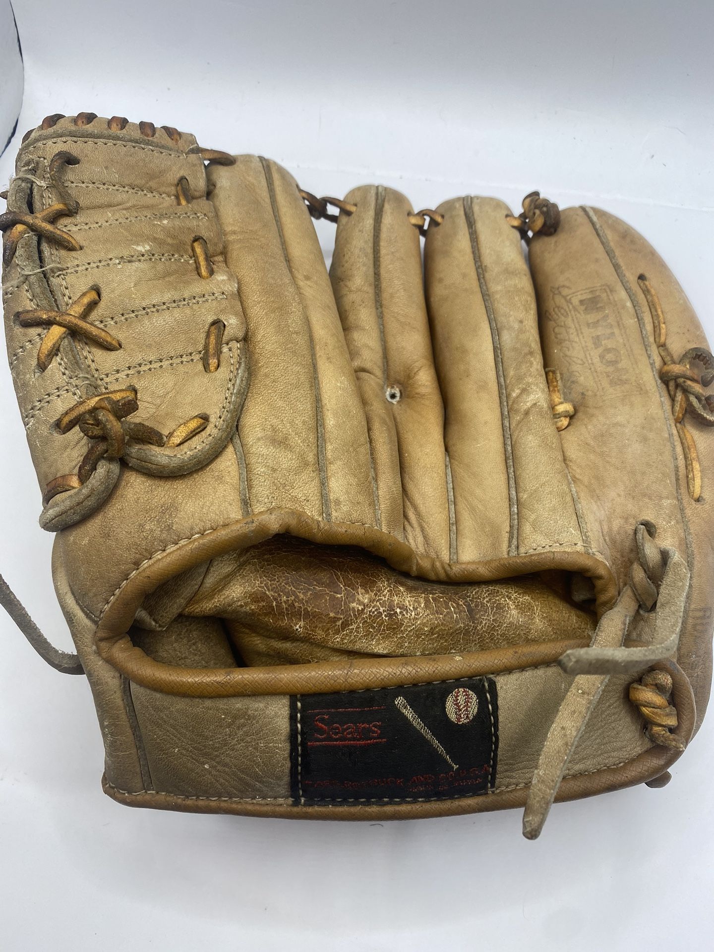 Vintage Sears Roebuck And Co. Baseball Glove - Model 1629 - Left Handed Thrower