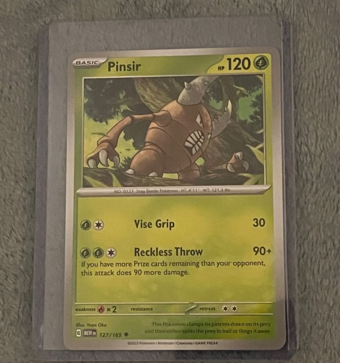 Pinsir 127/165 Uncommon Scarlet and Violet 151 Pokemon TCG