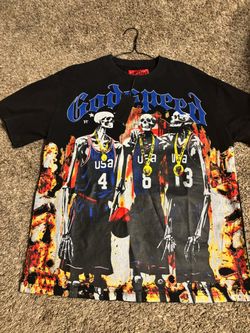 Godspeed Skeleton USA Basketball Graphic T-Shirt