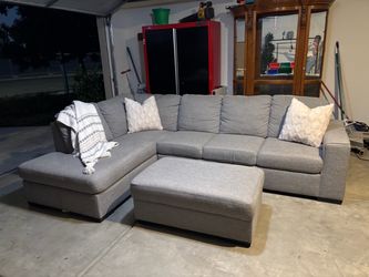 Sectional with ottoman