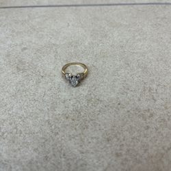 18K Gold Engagement Ring w/ All Real Stones