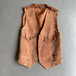 Vintage Leather Cowboy Vest