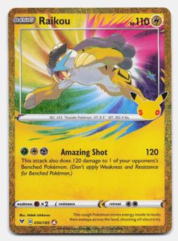 Raikou 050/185 Holo ME: 30th Celebration Classic Collection Pokemon NM