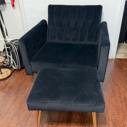 black velvet accent chair