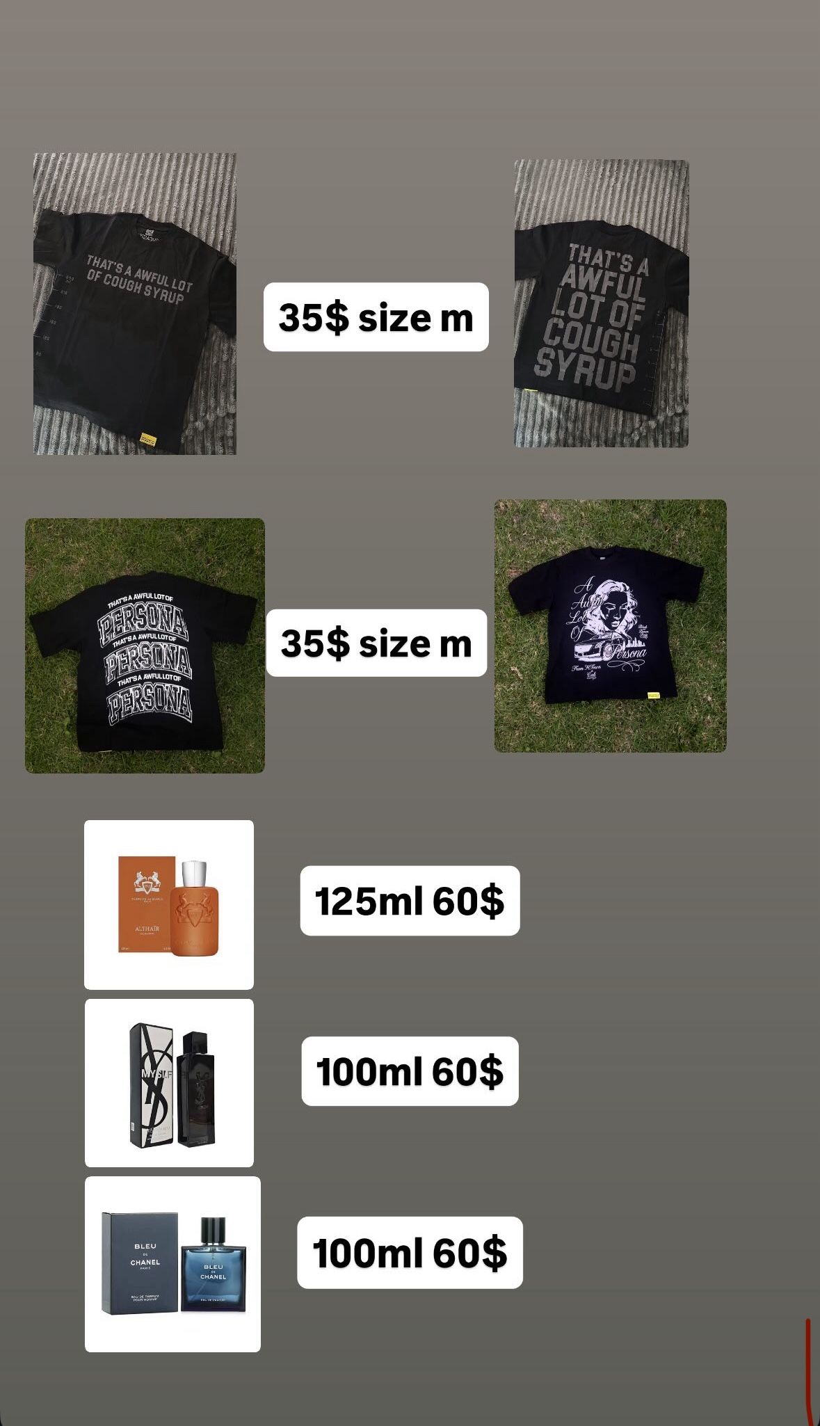 SHIRTS AND FRAGRANCE