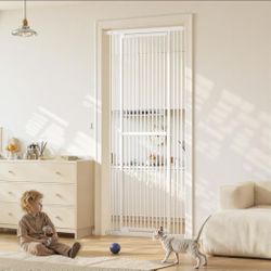 Gardner Pet 51"-87" Extra Tall Cat Gate for Doorway, Wide Adjustable 27.56"-37" Baby Gate Included4 Extension Kits, Pressure Mounted Safety Full Door 