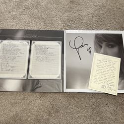 Taylor Swift Signed Vinyl With Heart & Note