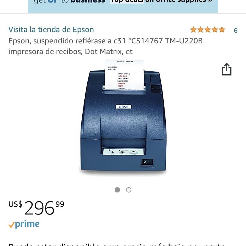 Épson Printer TM-U-220B