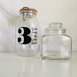 Lot Of Vintage Glass Containers 