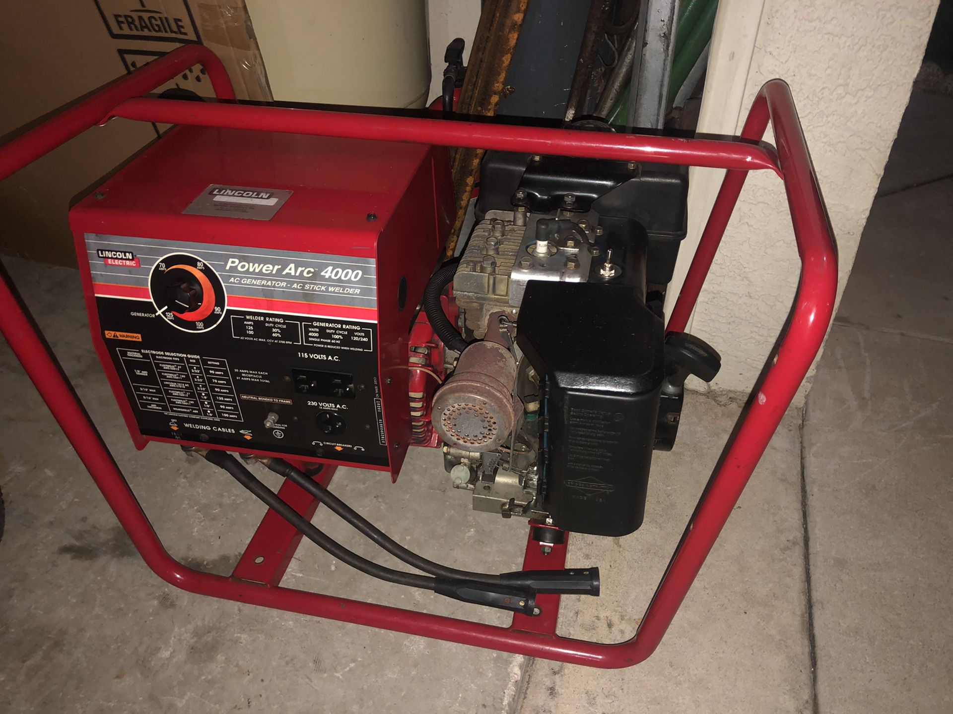 lincoln power arc 4000 welder and generator