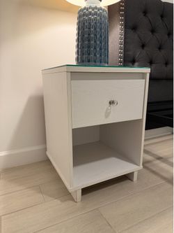 White Bedside Table