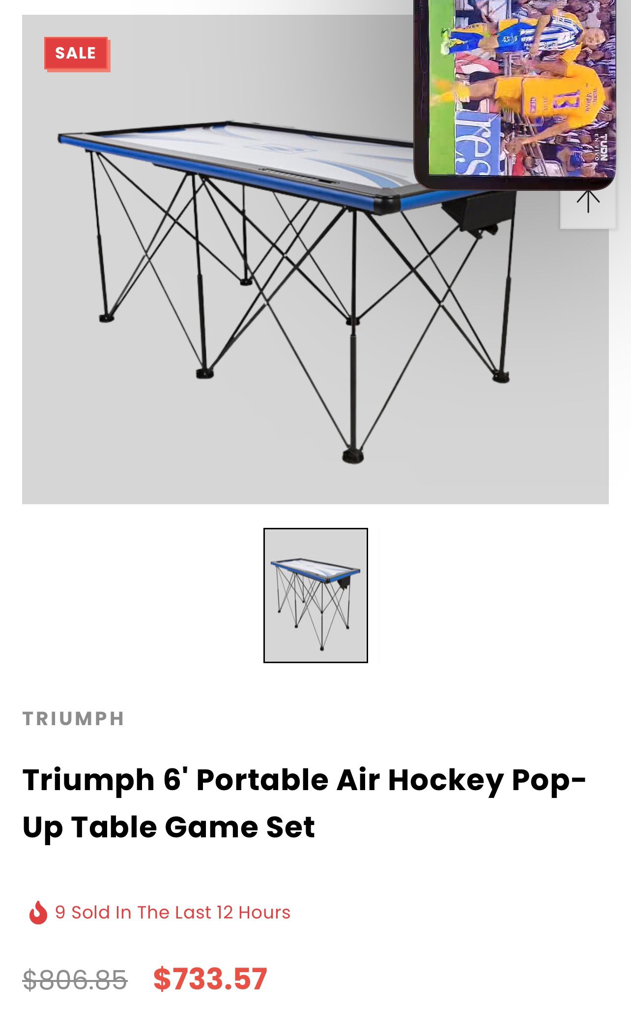 Triumph 72” Air Hockey Table