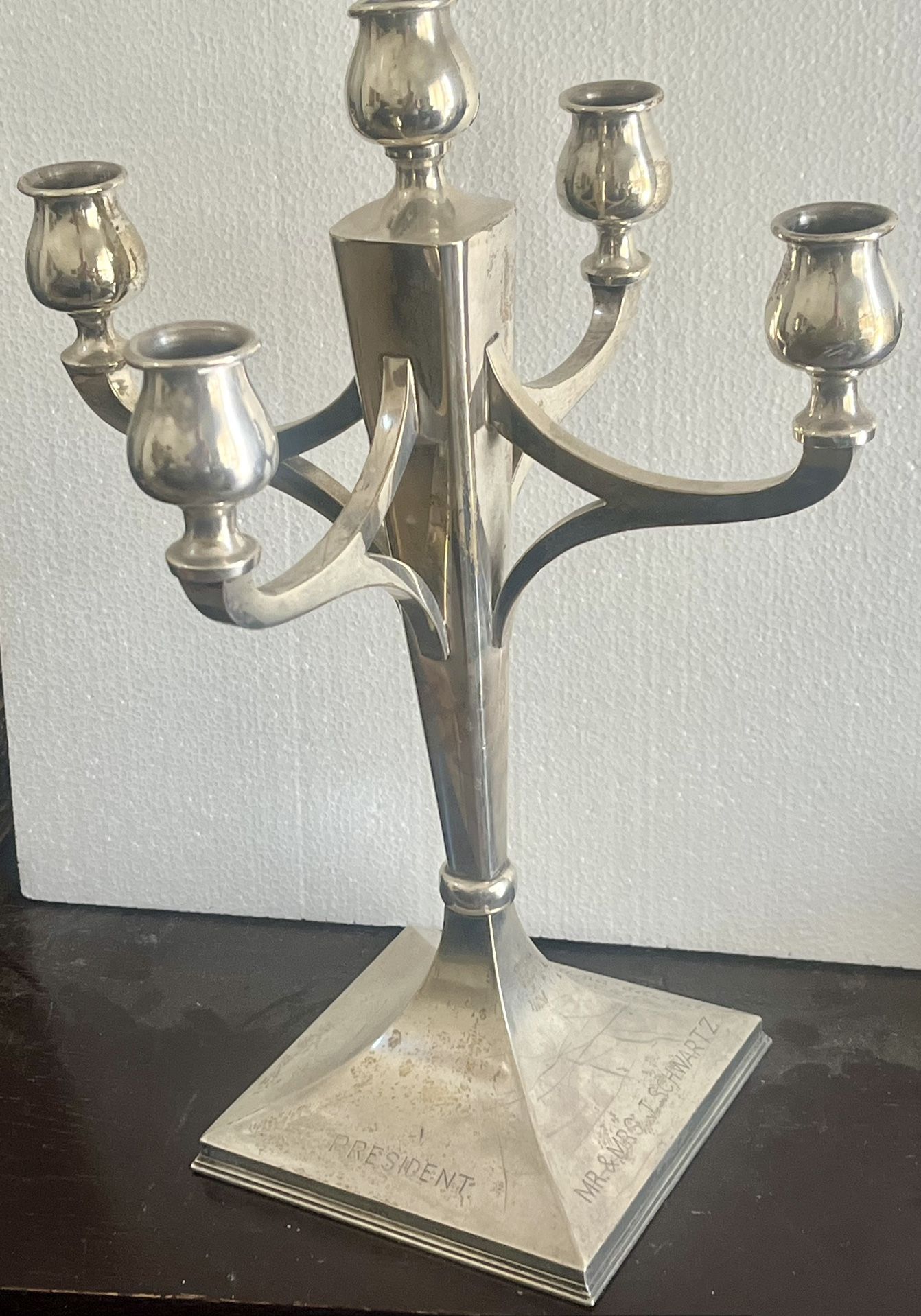 Sterling Modern Candelabra 14”