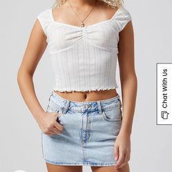 PacSun Bella Light Indigo Denim Skirt 