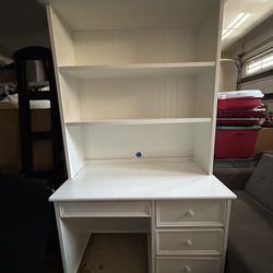 Pottery Barn - Like White Desk With Hutch 