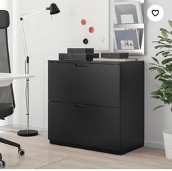 IKEA - GALANT Drawer unit/drop file storage, black stained ash veneer, 31 1/2x31 1/2 " new, still in the package for $375.00