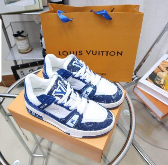 Louis Vuitton, Shoes, Louis Vuitton Brand New Size 9 Seethrough Blue And  White