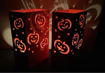 Halloween Luminary. Set Of Two