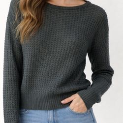 Ambiance Apparel Women's black knit sweater