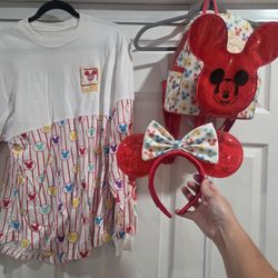 Three Piece Disney World Loungefly Popcorn Set