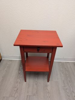 Hemnes IKEA Nightstand/End Table Red