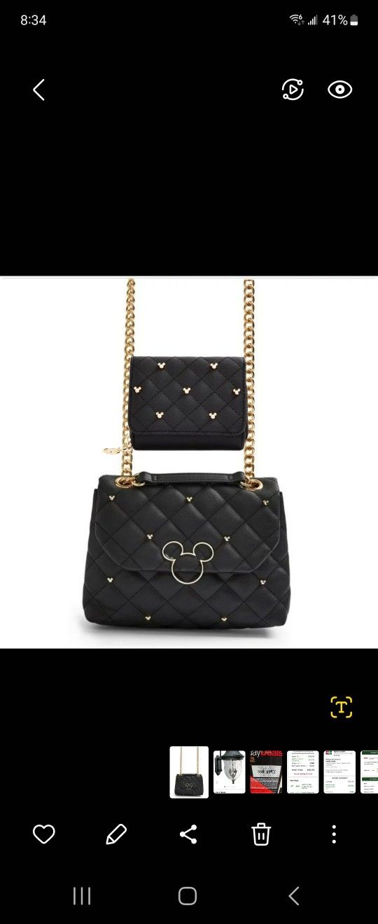 Disney Mickey Mouse Bag And Wallet