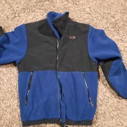 Champion Blue and Black Fleece Jacket Kids Size M