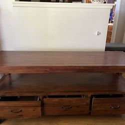 Oak Wood Coffee Table/