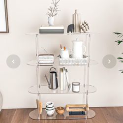 Acrylic Console Table For Entryway, Bedroom, Living Room, 9.4”D X 31.5”L X 40.5”H 