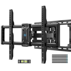 Pipishell Full Motion TV Wall Mount for 42-85 inch Flat Screen LED TV up to 132lbs Swivel Dual Articulating Arms Mount, Tool-Free Tilt Bracket Max VES
