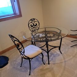 Artistica Glass Breakfast Table and 4 Chairs