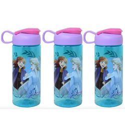 Disney Frozen 2 Sullivan Water Bottle for Girl 16.5oz. Elsa Anna, 3-pack