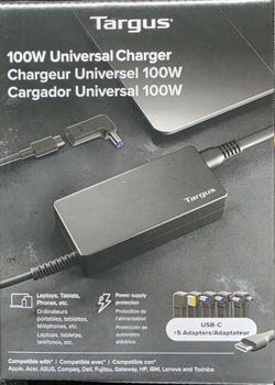 Targus - 100W Universal USB-C & Legacy Charger Kit - Black